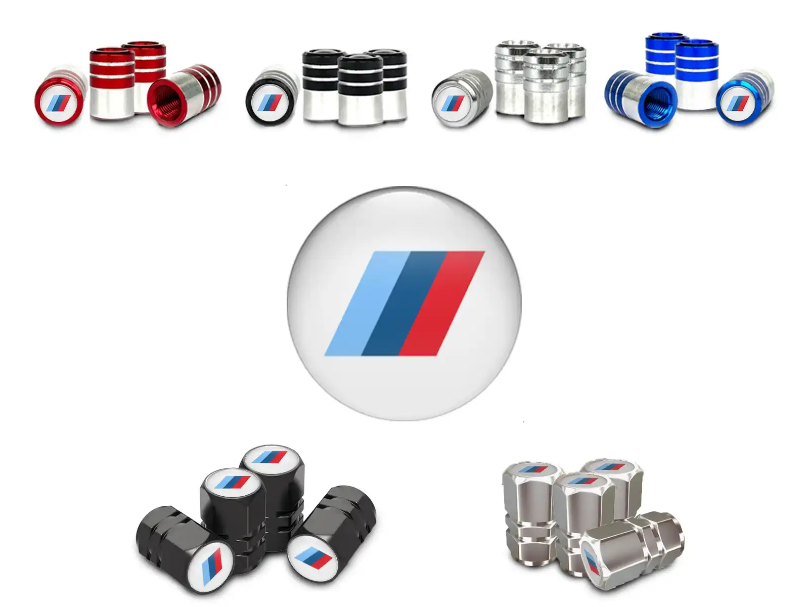 BMW Bouchons de Valve pour Vélo Style Force